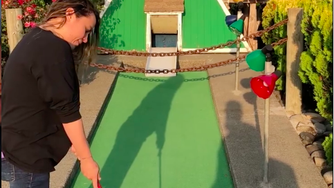 WATCH: Mini-golfer hits amazing windmill shot for a hole-in-one